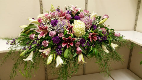 Tranquil Memories Sympathy Casket Spray