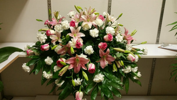 Whispering Petals Sympathy Casket Spray