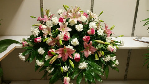 Whispering Petals Sympathy Casket Spray