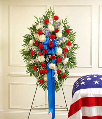 "God Bless America" Easel Spray ( red white and blue )