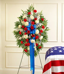 "God Bless America" Easel Spray ( red white and blue )