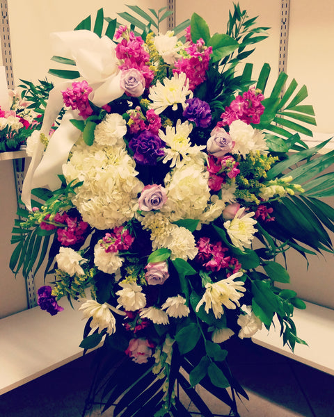 Standing Spray Premium (White Lavender and Purple )