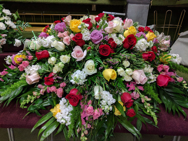 Garden Serenity Sympathy Casket Spray
