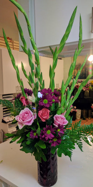 "Lavender Heart" Flower Arrangement