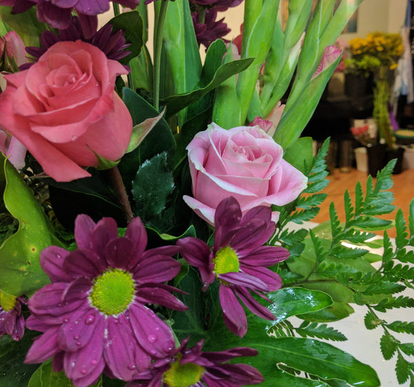 "Lavender Heart" Flower Arrangement