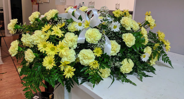 Carnations Casket Spray