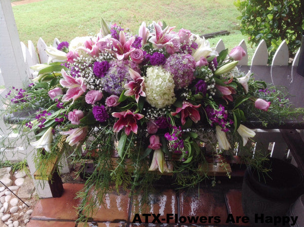 Tranquil Memories Sympathy Casket Spray