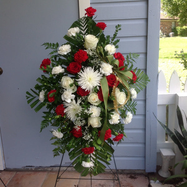 Standing Spray deluxe (Red Withe and Gold)