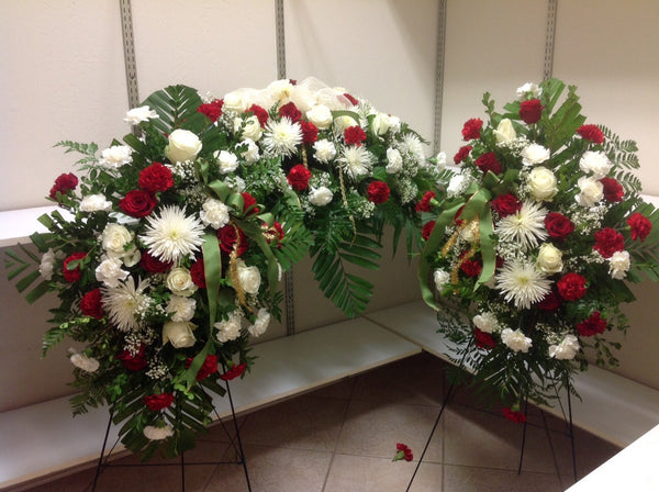 Standing Sprays Full Set ( One Casket Spray; Two standing Sprays )