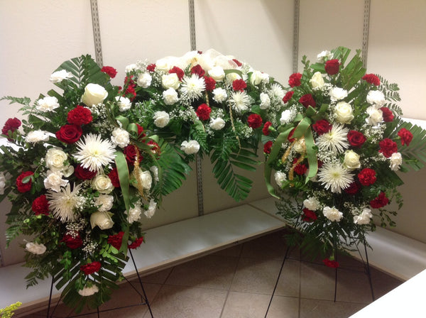 Standing Sprays Full Set ( One Casket Spray; Two standing Sprays )