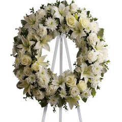 "Beauty & Light" Wreath(玫瑰和百合花圈)