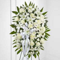 "Easel Spray All-White premium flowers"