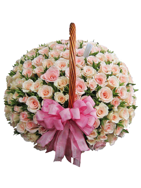 "100 Rose Basket (Smaller Sizes Available)"
