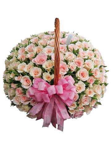 "100 Rose Basket (Smaller Sizes Available)"