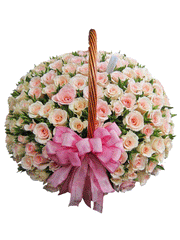 "100 Rose Basket (Smaller Sizes Available)"