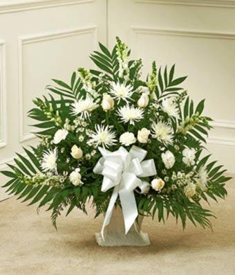 "Natural Light" White Basket Arrangement