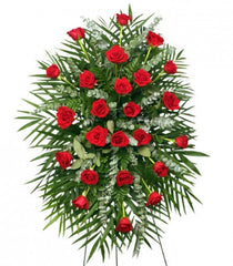 "25 Hearts" Roses Easel Spray(玫瑰葬礼花)
