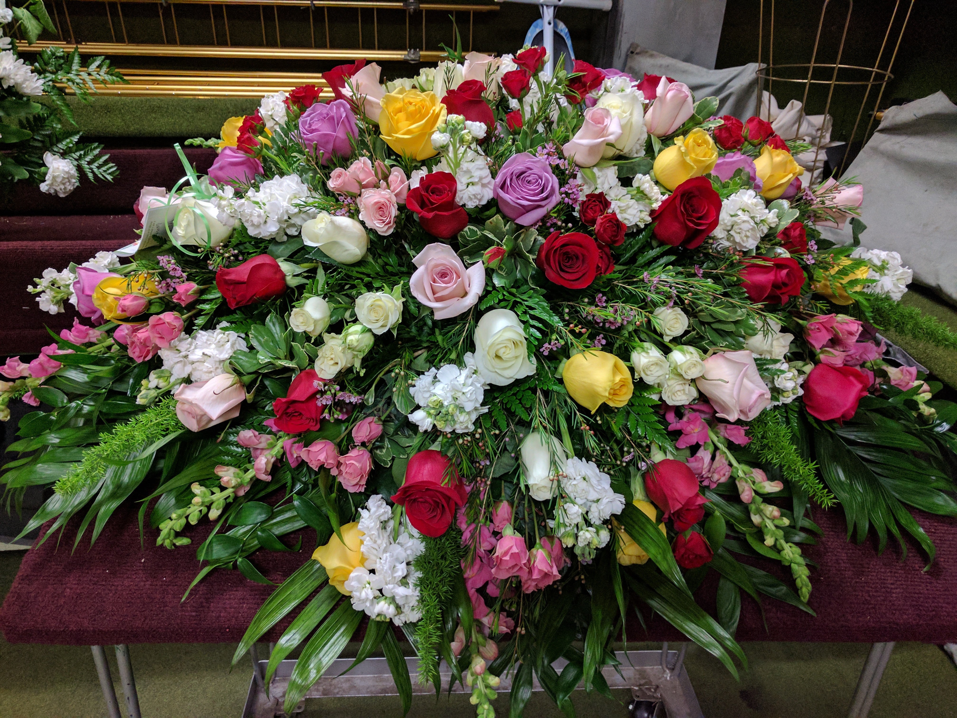 garden elegance casket spray Garden Serenity Sympathy Casket Spray