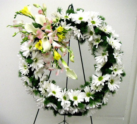 Regal Wreath ( White and Light pink)