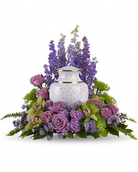Urn Flowers (with orchid )